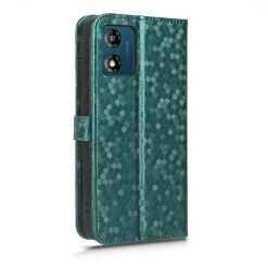 Peňaženkové puzdro Honeycomb Dot Texture Case zelené – Motorola Moto E13 | Lacné Kryty Lacné Kryty | Peňaženkové puzdro Honeycomb Dot Texture Case zelené – Motorola Moto E13 | Lacné Kryty