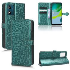 Peňaženkové puzdro Honeycomb Dot Texture Case zelené – Motorola Moto E13 | Lacné Kryty Lacné Kryty | Peňaženkové puzdro Honeycomb Dot Texture Case zelené – Motorola Moto E13 | Lacné Kryty