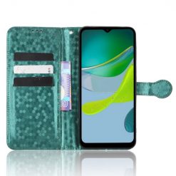Peňaženkové puzdro Honeycomb Dot Texture Case zelené – Motorola Moto E13 | Lacné Kryty Lacné Kryty | Peňaženkové puzdro Honeycomb Dot Texture Case zelené – Motorola Moto E13 | Lacné Kryty