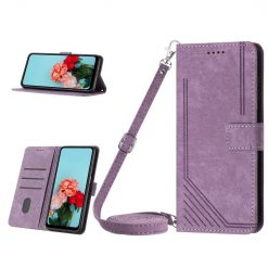 Lacné Kryty | Peňaženkové puzdro Lanyard case fialové – Infinix Hot 30 | Lacné Kryty