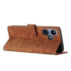 Lacné Kryty | Peňaženkové puzdro Lanyard case hnedé – Infinix Hot 30i | Lacné Kryty