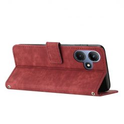 Lacné Kryty | Peňaženkové puzdro Lanyard case červené – Infinix Hot 30i | Lacné Kryty