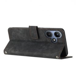 Lacné Kryty | Peňaženkové puzdro Lanyard case čierne – Infinix Hot 30i | Lacné Kryty