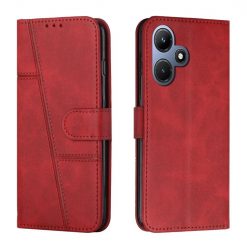 Lacné Kryty | Peňaženkové puzdro Quilted case červené – Infinix Hot 30i | Lacné Kryty