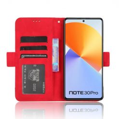 Lacné Kryty | Peňaženkové puzdro Slots case červené – Infinix Note 30 Pro | Lacné Kryty