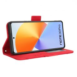 Lacné Kryty | Peňaženkové puzdro Slots case červené – Infinix Note 30 Pro | Lacné Kryty