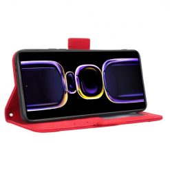 Lacné Kryty | Peňaženkové puzdro Slots case červené – Xiaomi Poco F5 Pro | Lacné Kryty