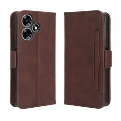 Lacné Kryty | Peňaženkové puzdro Slots case hnedé – Infinix Hot 30i | Lacné Kryty