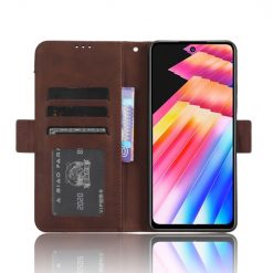 Lacné Kryty | Peňaženkové puzdro Slots case hnedé – Infinix Hot 30i | Lacné Kryty