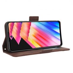 Lacné Kryty | Peňaženkové puzdro Slots case hnedé – Infinix Hot 30i | Lacné Kryty