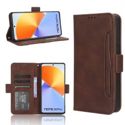 Lacné Kryty | Peňaženkové puzdro Slots case hnedé – Infinix Note 30 Pro | Lacné Kryty