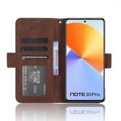Lacné Kryty | Peňaženkové puzdro Slots case hnedé – Infinix Note 30 Pro | Lacné Kryty