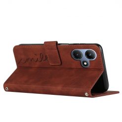 Peňaženkové puzdro Smile case hnedé – Infinix Hot 30i | Lacné Kryty Lacné Kryty | Peňaženkové puzdro Smile case hnedé – Infinix Hot 30i | Lacné Kryty
