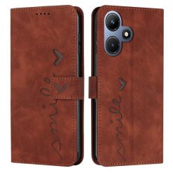 Peňaženkové puzdro Smile case hnedé – Infinix Hot 30i | Lacné Kryty Lacné Kryty | Peňaženkové puzdro Smile case hnedé – Infinix Hot 30i | Lacné Kryty