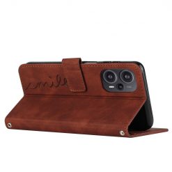 Peňaženkové puzdro Smile case hnedé – Xiaomi Poco F5 | Lacné Kryty Lacné Kryty | Peňaženkové puzdro Smile case hnedé – Xiaomi Poco F5 | Lacné Kryty