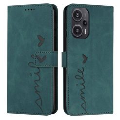 Peňaženkové puzdro Smile case zelené – Xiaomi Poco F5 | Lacné Kryty Lacné Kryty | Peňaženkové puzdro Smile case zelené – Xiaomi Poco F5 | Lacné Kryty