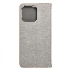 Lacné Kryty | Knižkové puzdro Luna Book strieborné – Apple iPhone 15 Pro Max | Lacné Kryty