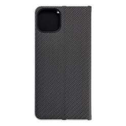 Lacné Kryty | Knižkové puzdro Luna Carbon čierne – Apple iPhone 15 Plus | Lacné Kryty