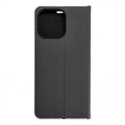 Lacné Kryty | Knižkové puzdro Luna Carbon čierne – Apple iPhone 15 Pro Max | Lacné Kryty