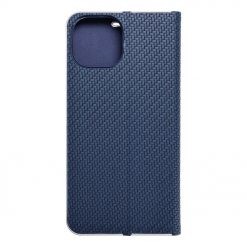 Lacné Kryty | Knižkové puzdro Luna Carbon modré – Apple iPhone 15 Plus | Lacné Kryty