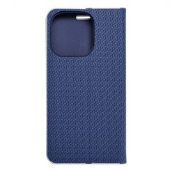 Lacné Kryty | Knižkové puzdro Luna Carbon modré – Apple iPhone 15 Pro | Lacné Kryty