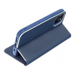Lacné Kryty | Knižkové puzdro Luna Carbon modré – Apple iPhone 15 Pro Max | Lacné Kryty