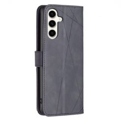 Knižkové puzdro Rhombus čierne – Samsung Galaxy S23 FE | Lacné Kryty Lacné Kryty | Knižkové puzdro Rhombus čierne – Samsung Galaxy S23 FE | Lacné Kryty