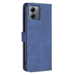 Knižkové puzdro Rhombus modré – Motorola Moto G14 | Lacné Kryty Lacné Kryty | Knižkové puzdro Rhombus modré – Motorola Moto G14 | Lacné Kryty