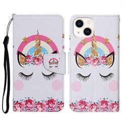 Lacné Kryty | Knižkové puzdro Trendy Cross case Jednorožec – Apple iPhone 15 Plus | Lacné Kryty