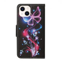 Lacné Kryty | Knižkové puzdro Trendy Cross case Nočný motýľ – Apple iPhone 15 Plus | Lacné Kryty
