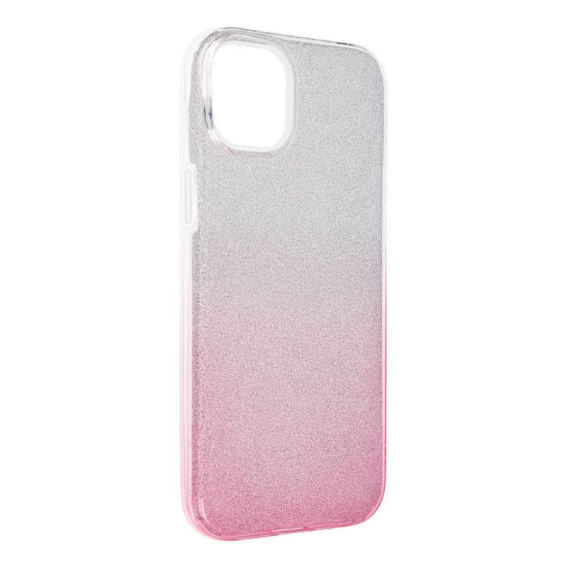 Lacné Kryty | Ligotavý Kryt Forcell Shining transparentno-ružový – Apple iPhone 15 Plus