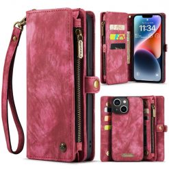 Multifunkčné peňaženkové puzdro CaseMe Detachable červené – Apple iPhone 15 | Lacné Kryty Lacné Kryty | Multifunkčné peňaženkové puzdro CaseMe Detachable červené – Apple iPhone 15 | Lacné Kryty