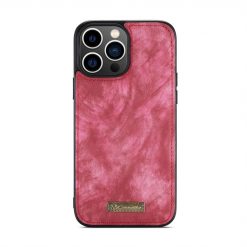 Lacné Kryty | Multifunkčné peňaženkové puzdro CaseMe Detachable červené – Apple iPhone 15 Pro Max | Lacné Kryty