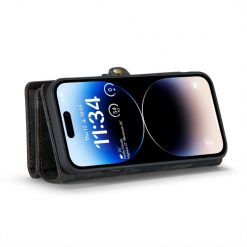 Multifunkčné peňaženkové puzdro CaseMe Detachable čierne – Apple iPhone 15 Pro | Lacné Kryty Lacné Kryty | Multifunkčné peňaženkové puzdro CaseMe Detachable čierne – Apple iPhone 15 Pro | Lacné Kryty