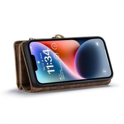 Multifunkčné peňaženkové puzdro CaseMe Detachable hnedé – Apple iPhone 15 | Lacné Kryty Lacné Kryty | Multifunkčné peňaženkové puzdro CaseMe Detachable hnedé – Apple iPhone 15 | Lacné Kryty