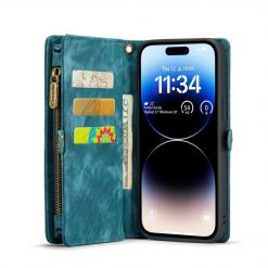 Lacné Kryty | Multifunkčné peňaženkové puzdro CaseMe Detachable modré – Apple iPhone 15 Pro | Lacné Kryty