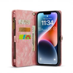 Lacné Kryty | Multifunkčné peňaženkové puzdro CaseMe Detachable ružové – Apple iPhone 15 | Lacné Kryty