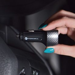 Nabíjačka do auta Forcell Carbon car charger 2xUSB 17W CC50-2A17W čierna | Lacné Kryty Lacné Kryty | Nabíjačka do auta Forcell Carbon car charger 2xUSB 17W CC50-2A17W čierna | Lacné Kryty