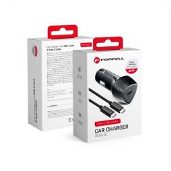 Nabíjačka do auta Forcell Carbon car charger USB-C 3.0 PD20W CC50-1C čierna + kábel USB-C PD60W | Lacné Kryty Lacné Kryty | Nabíjačka do auta Forcell Carbon car charger USB-C 3.0 PD20W CC50-1C čierna + kábel USB-C PD60W | Lacné Kryty