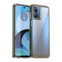 Lacné Kryty | Ochranný kryt Colorful Acrylic case transparentno-sivý – Motorola Moto G14 | Lacné Kryty