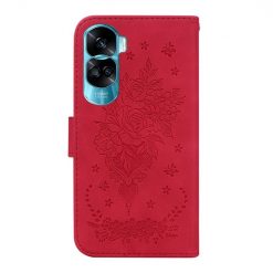 Peňaženkové puzdro Embossing Pattern Kytica červené – Honor 90 Lite | Lacné Kryty Lacné Kryty | Peňaženkové puzdro Embossing Pattern Kytica červené – Honor 90 Lite | Lacné Kryty