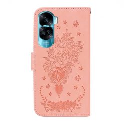 Lacné Kryty | Peňaženkové puzdro Embossing Pattern Kytica ružové – Honor 90 Lite | Lacné Kryty