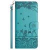 Lacné Kryty | Peňaženkové puzdro Embossing Pattern Mačky červené – Apple iPhone 15 Pro Max | Lacné Kryty
