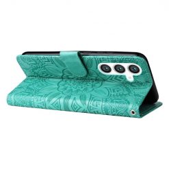 Peňaženkové puzdro Embossing Pattern Slnečnica zelené – Samsung Galaxy S23 FE | Lacné Kryty Lacné Kryty | Peňaženkové puzdro Embossing Pattern Slnečnica zelené – Samsung Galaxy S23 FE | Lacné Kryty