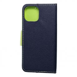 Lacné Kryty | Peňaženkové puzdro Fancy Book modro-limetkové – Apple iPhone 15 | Lacné Kryty