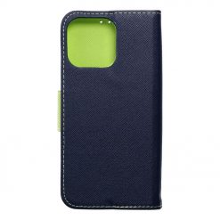 Lacné Kryty | Peňaženkové puzdro Fancy Book modro-limetkové – Apple iPhone 15 Pro Max | Lacné Kryty