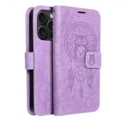Lacné Kryty | Peňaženkové puzdro Mezzo dreamcatcher fialové – Apple iPhone 15 Pro | Lacné Kryty