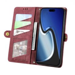 Lacné Kryty | Peňaženkové puzdro Purse case červené – Apple iPhone 15 Plus | Lacné Kryty