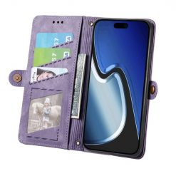 Lacné Kryty | Peňaženkové puzdro Purse case fialové – Apple iPhone 15 Plus | Lacné Kryty
