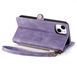 Lacné Kryty | Peňaženkové puzdro Purse case fialové – Apple iPhone 15 Plus | Lacné Kryty